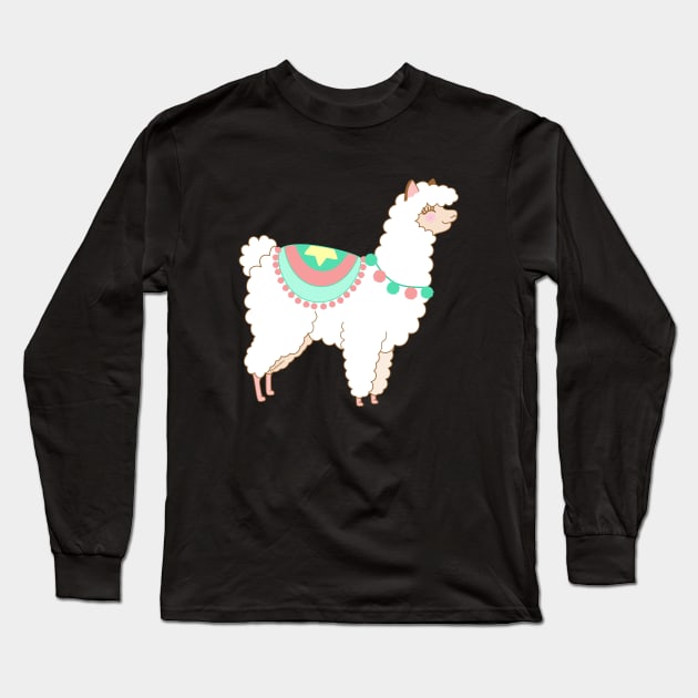 Cute alpaca Long Sleeve T-Shirt by Pendientera